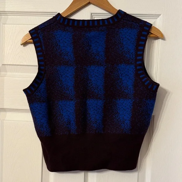 COS Blue and Purple Patterned Knit Vest - Picture 3 of 3